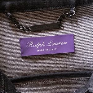 Purple Label Black Denim Trucker Jacket